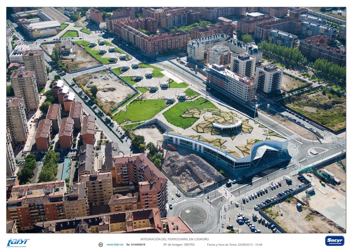 Vista aérea del Parque Felipe VI, 2012