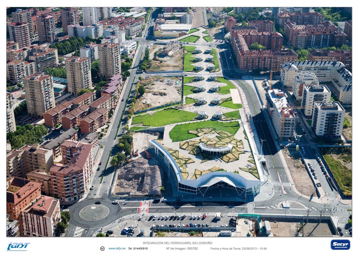 Vista aérea del Parque Felipe VI, 2012