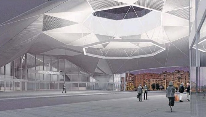 Imagen de la nueva Estación de Autobuses desde Avenida Colón